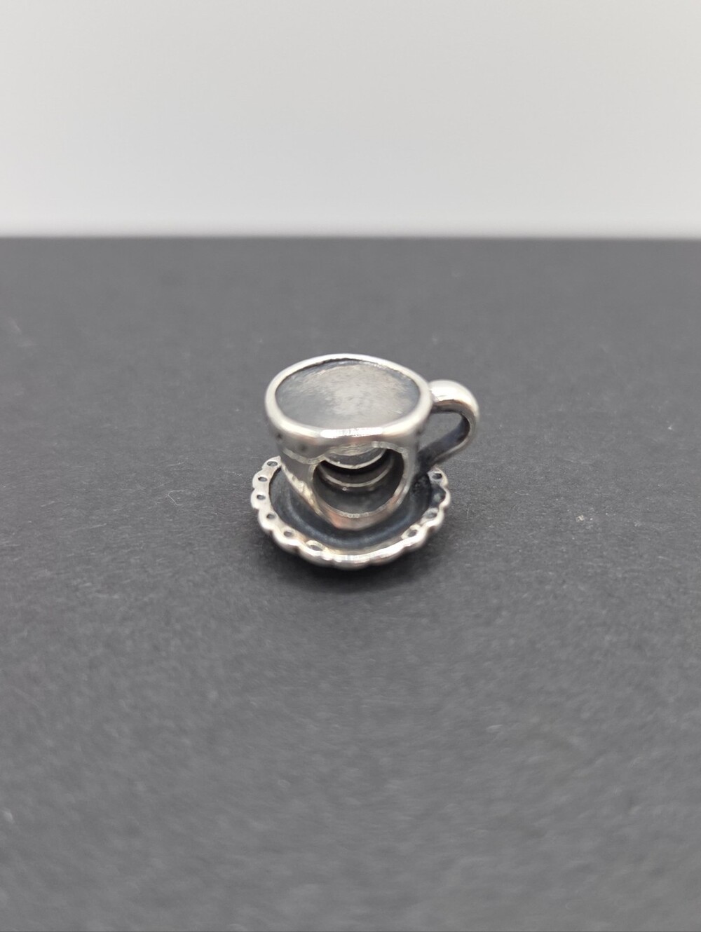 Pandora Retired Sterling Silver Teacup & Saucer Charm